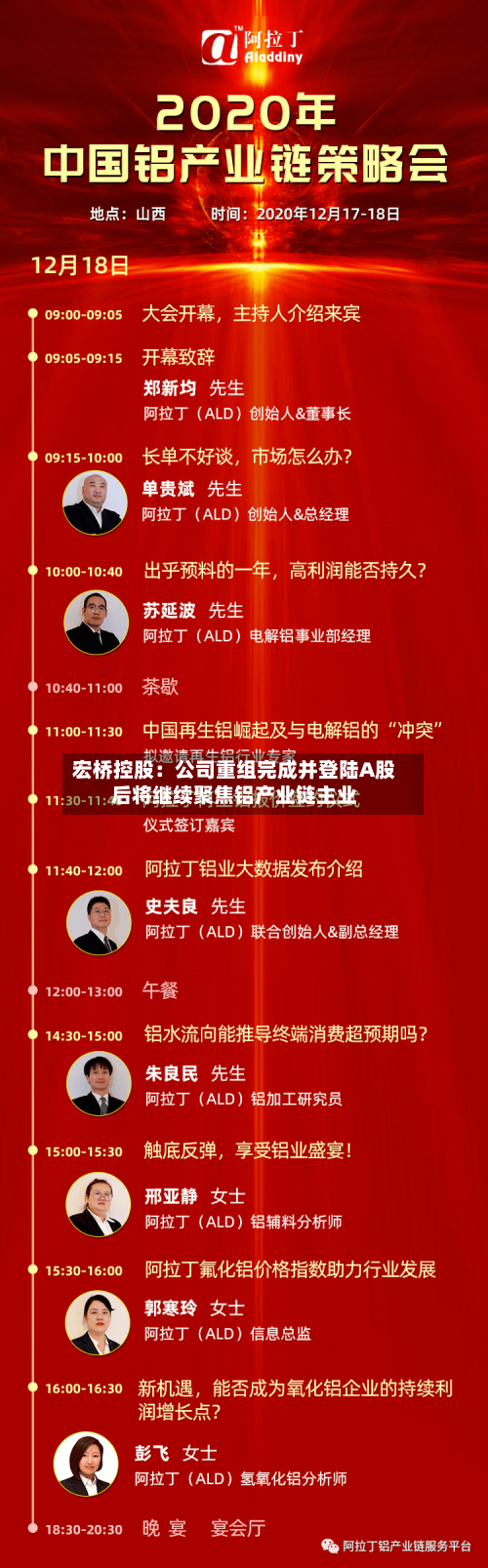 宏桥控股：公司重组完成并登陆A股后将继续聚焦铝产业链主业