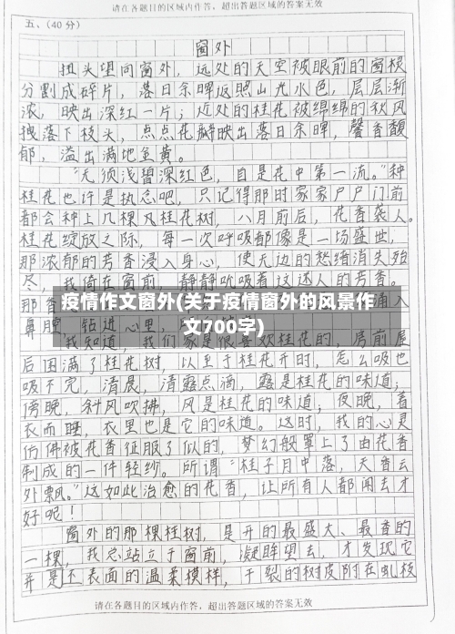 疫情作文窗外(关于疫情窗外的风景作文700字)